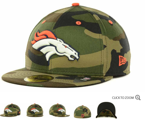 Denver Broncos NFL Fitted Camo Hat 60D 1